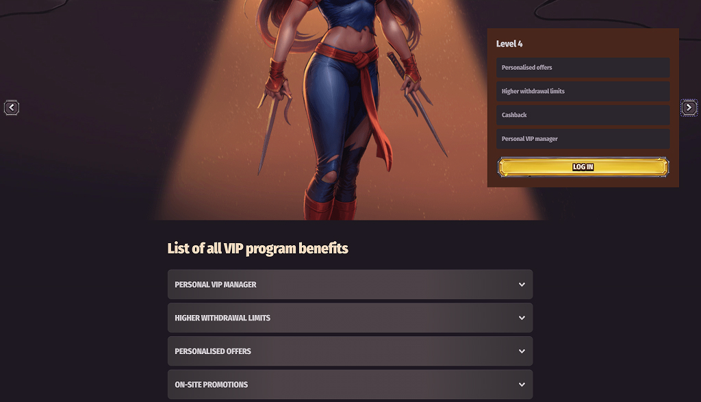 Graphisme illustrant les avantages du club VIP Dragonia incluant le cashback et les managers personnels