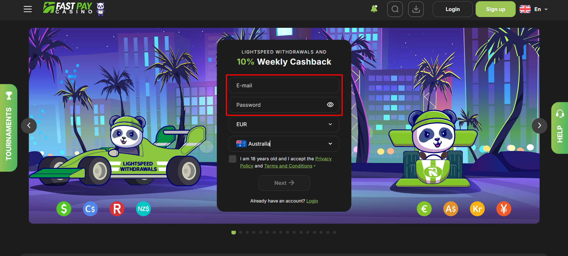 Visual guide showing how to sign up for a fastpay casino account easily.