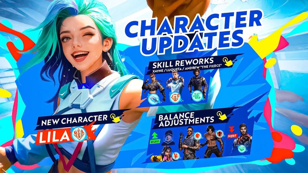 free fire advance server characters updates