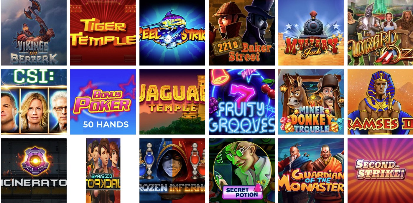 Catalogue varié incluant machines à sous et jeux de table sur Octo Casino
